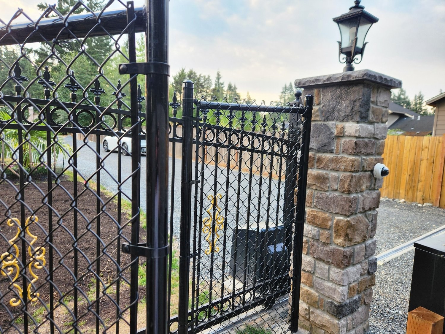 Chain link fence installed by NW Fencing Construction
