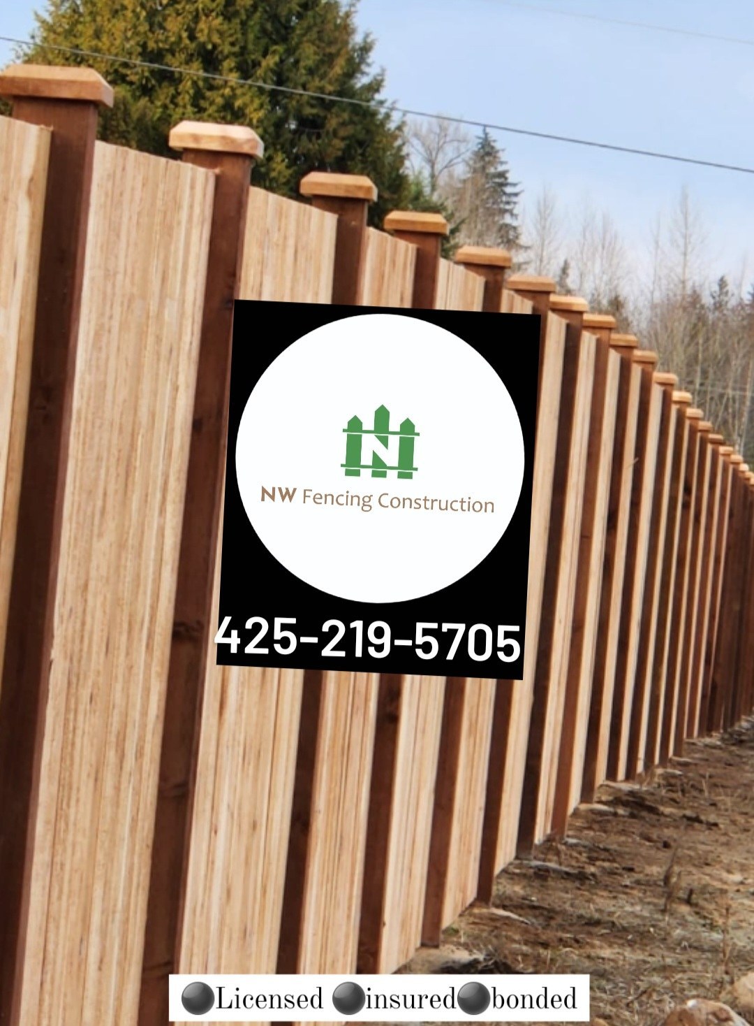 Fence installed by NW Fencing Construction